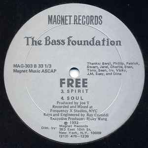 Image of Back Cover of 12" - /VG+ - THE BASS FOUNDATION, Free (Magnet Records; MAG-303, US 1992), ,  - 1746340S