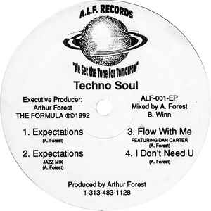 Image of Front Cover of 12" - /VG - TECHNO SOUL, Expectations (A.L.F. Records; ALF-001-EP, US 1992), Highlighter on label. Very minor surface noise at moments, an otherwise strong VG.,  - 1746341S