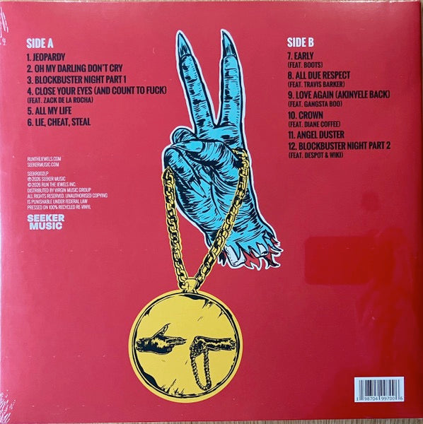 Image of Back Cover of LP - NEW/NEW - RUN THE JEWELS, Run The Jewels 2 (Seeker Music; SEEKR002LP, US 2026 Reissue, Gatefold), ,  - 2516299C