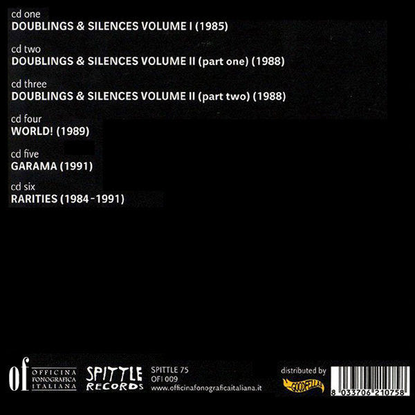 Image of Back Cover of 6xCD - VG+/VG+ - THE DOUBLING RIDERS, The World Of The Doubling Riders (Spittle Records; SPITTLE 75, Italy 2019, Box Set), ,  - 1736318E