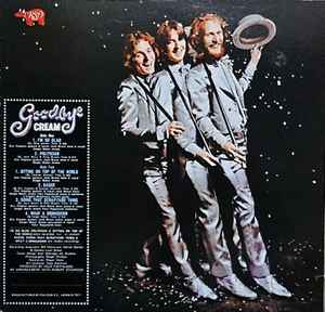 Image of Back Cover of LP - VG+/VG+ - CREAM, Goodbye (RSO; MWX 4004, Japan 1979 Reissue, Pasteback Gatefold, Insert, NO Obi), ,  - 1846002S
