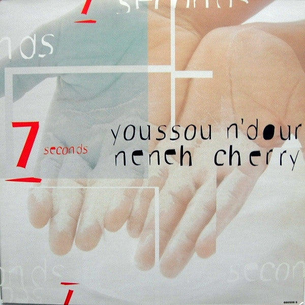 Image of Front Cover of 12" - VG+/VG - YOUSSOU N'DOUR & NENEH CHERRY, 7 Seconds (Chaos; COL 660254 6, Europe 1994, Picture Sleeve), Light marks and scuffs.,  - 1816037C
