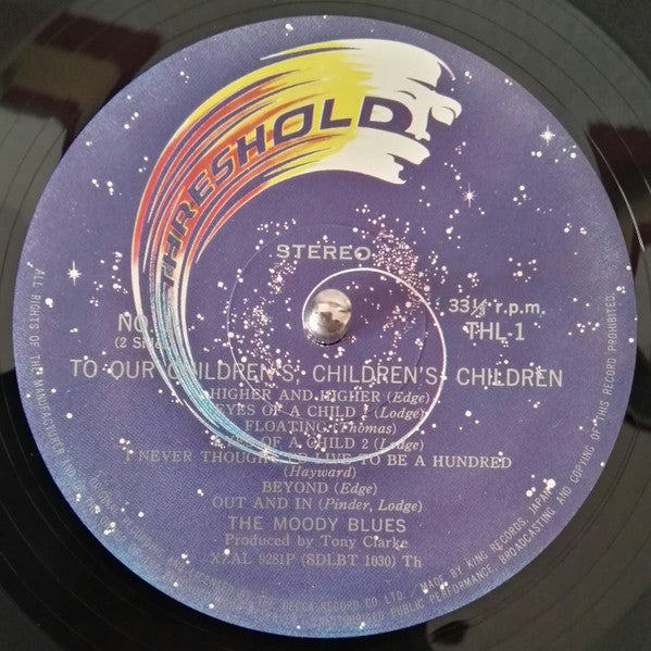 Image of Label Cover of LP - VG/VG+ - THE MOODY BLUES, To Our Childrens Childrens Children (Threshold; THL 1, Japan 1971 Reissue, Pasteback Gatefold, NO Insert, No Obi), light edge wear,  - 1846004S