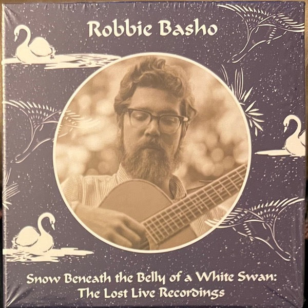 Image of Front Cover of 5xCD - VG+/VG+ - ROBBIE BASHO, Snow Beneath The Belly Of A White Swan (The Lost Live Recordings) (Tompkins Square; TSQ4111, US 2024, Box Set, Booklet & Poster), Still In Opened Shrinkwrap,  - 1816011C