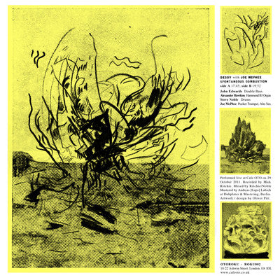 Image of Back Cover of LP - VG+/VG+ - DECOY WITH JOE MCPHEE, Spontaneous Combustion (Otoroku; ROKU002, UK 2013, Picture Sleeve, Inner, Recorded At Cafe OTO), Light Marks only.,  - 1826071E