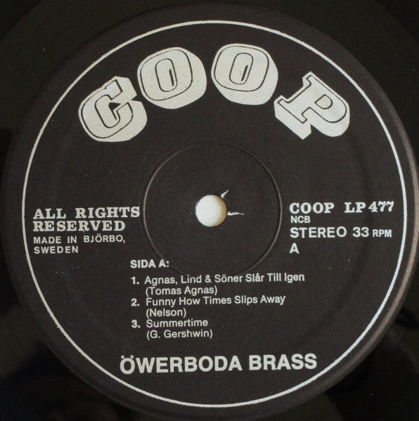 Image of Label Cover of LP - VG/VG+ -  WERBODA BRASS, Torrt, Svart kol (Coop; COOP LP-477, Sweden 1977), General Wear on Sleeve, Strong VG,  - 1846078S