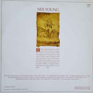 Image of Back Cover of LP - G+/G+ - NEIL YOUNG, Neil Young (Reprise Tan WB Logo; K 44059, UK 1970s Reissue, "Manufactured In The UK" On Labels, One Pressing Ring), Writing On Front Sleeve,  - 1726518E
