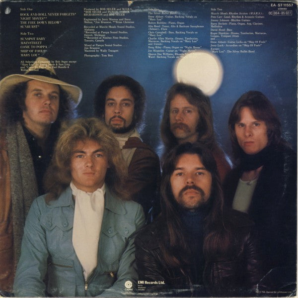 Image of Back Cover of LP - VG/VG+ - BOB SEGER & THE SILVER BULLET BAND, Night Moves (Capitol Records; EA-ST 11557, UK 1976, Inner), ,  - 1816211C