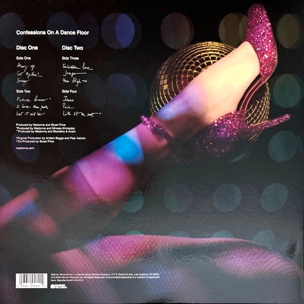 Image of Back Cover of 2xLP - NEW/NEW - MADONNA, Confessions On A Dance Floor (Warner Records; 9362-49460-1, Europe 2019, Gatefold, Pink Vinyl), ,  - 1816391C