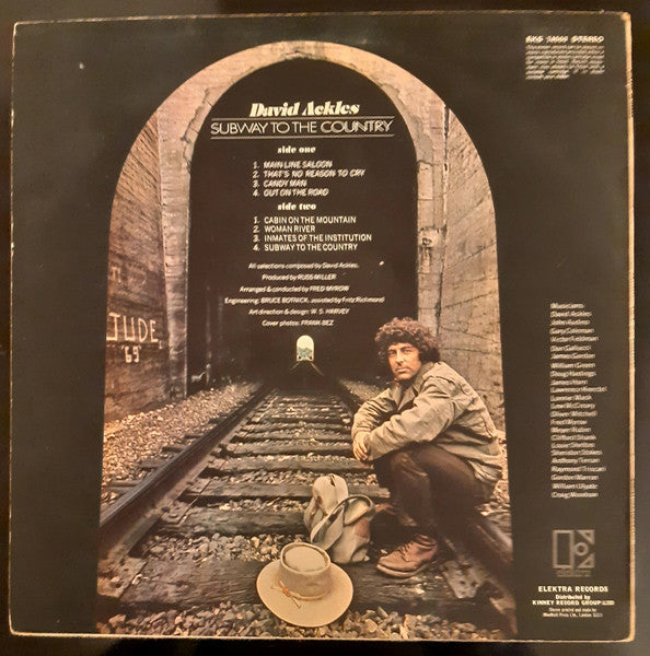Image of Back Cover of LP - VG/VG+ - DAVID ACKLES, Subway To The Country (Elektra; EKS 74060, UK 1971), ,  - 1816201C