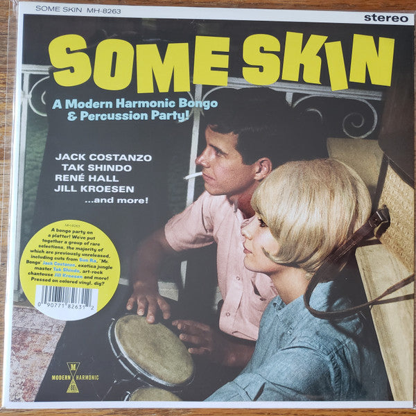 Image of Front Cover of LP - VG+/VG+ - VARIOUS, Some Skin: A Modern Harmonic Bongo & Percussion Party (Modern Harmonic; MH-8263, US 2023, Yellow Vinyl), ,  - 1846190S
