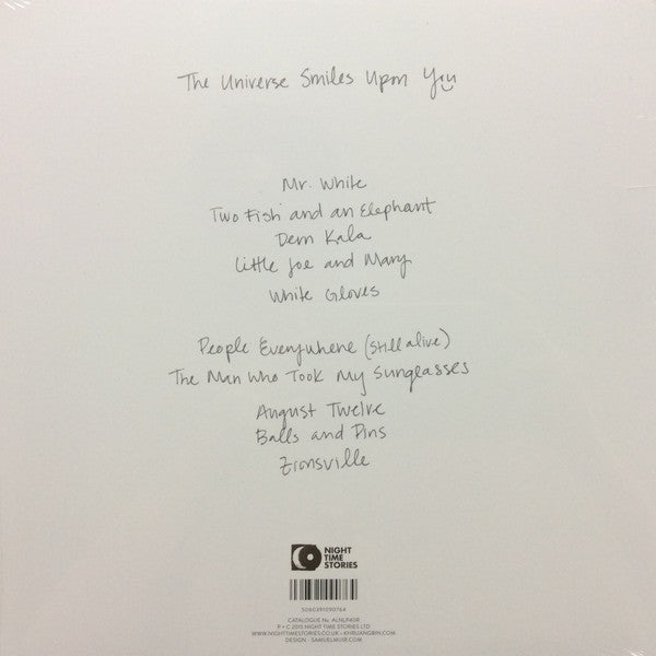 Image of Back Cover of LP - VG+/VG+ - KHRUANGBIN, The Universe Smiles Upon You (Night Time Stories; ALNLP40R, US 2023 Reissue, Outer Plastic Sleeve With Hype Sticker, 180 Gram Vinyl, Right Hand Text on Logo, LvC Matrix), ,  - 1826170E