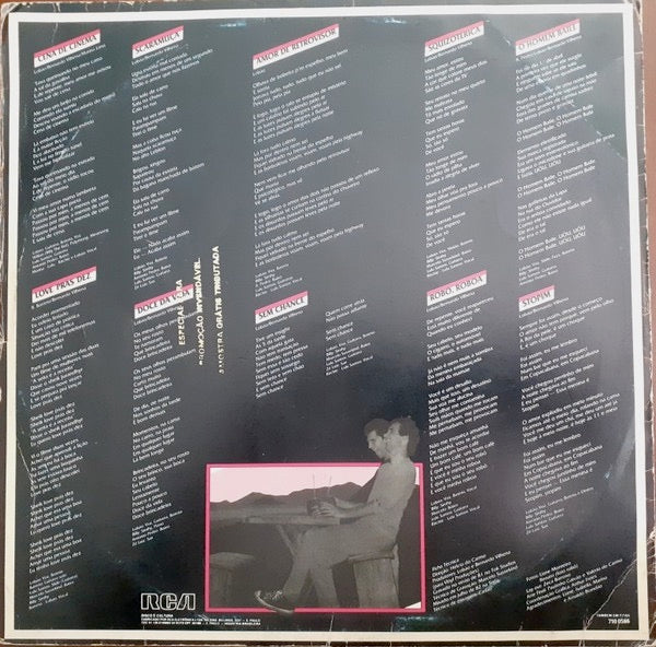 Image of Back Cover of LP - VG/G+ - LOB O, Cena De Cinema (RCA Victor; 103.0566, Brazil 1982, Insert), Disc has some light marks and scuffs. Edge wear and creases to sleeve.,  - 1816463C