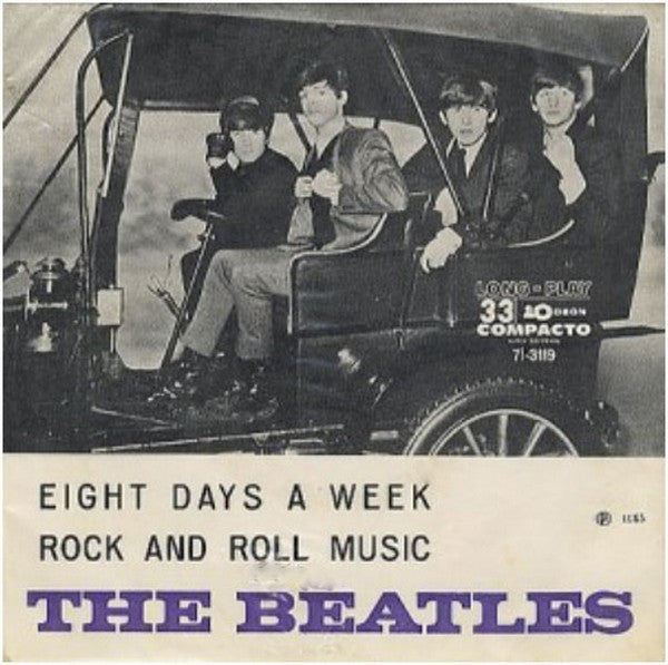 Image of Front Cover of 7" - F/G - THE BEATLES, Eight Days A Week / Rock And Roll Music (Odeon ; 7I-3119, Brazil 1965, Picture Sleeve, Front Sleeve Only - Taped To Cardboard Sleeve), ,  - 1826281E