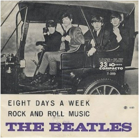 Image of Front Cover of 7" - F/G - THE BEATLES, Eight Days A Week / Rock And Roll Music (Odeon ; 7I-3119, Brazil 1965, Picture Sleeve, Front Sleeve Only - Taped To Cardboard Sleeve), ,  - 1826281E