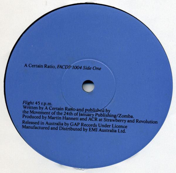 Image of Label Cover of 2x12" - G+/VG - A CERTAIN RATIO, The Double Twelve Inch (GAP Records; FACDP 1004, Australia 1981, Gatefold), Light marks, sleeve a bit worn and has a bottom seam split.,  - 1816487C