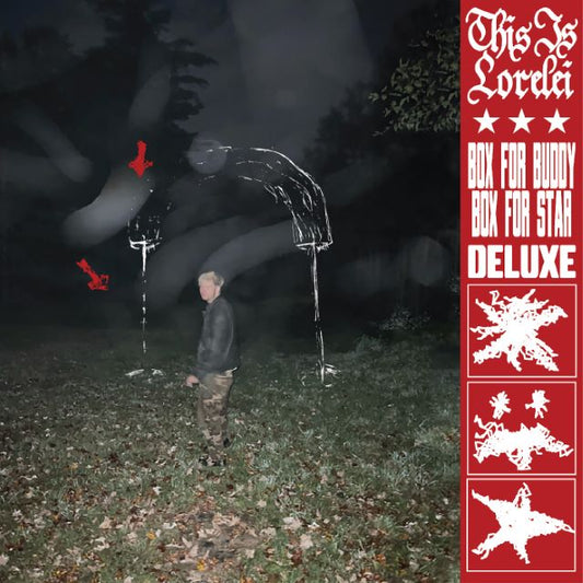 Image of Front Cover of LP - NEW/NEW - THIS IS LORELEI, Box For Buddy. Box For Star (Super Deluxe) (Double Double Whammy; LPDDW114X, Europe 2026, Cherry Red Vinyl), , "In 2024 the prolific New York artist Nate Amos released his label debut """"Box for Buddy, Box for Star"""" under his solo moniker This Is Lorelei. The record was critically acclaimed and received year end accolades from Rolling Stone, Billboard, GQ, Pitchfork, Stereogum, The FADER, Paste, but the album and Amos’ star has continued on an unre