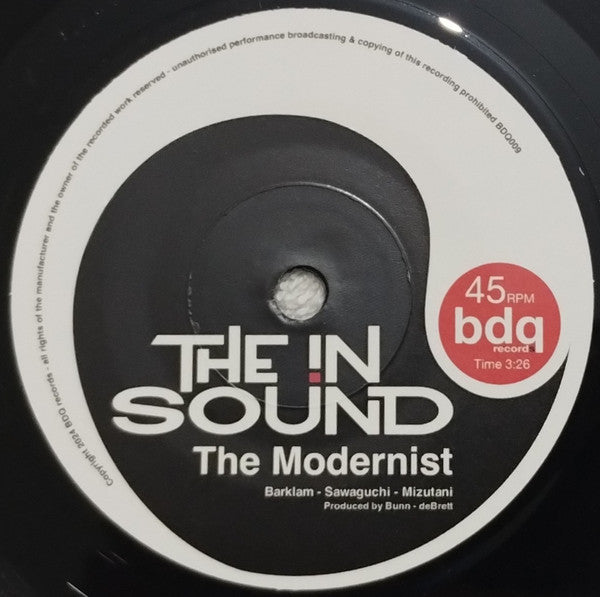 Image of Front Cover of 7" - /VG+ - THE IN SOUND, The Modernist / Our Man In Tokyo (BDQ Records; BDQ009, UK 2024), ,  - 1816497C