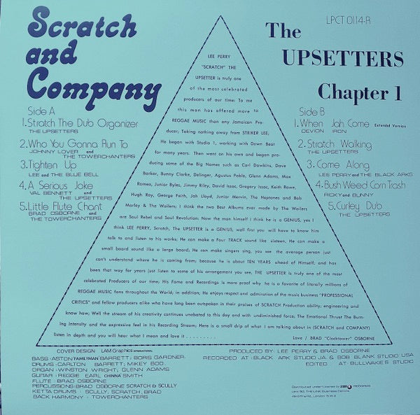 Image of Back Cover of LP - EX/EX - VARIOUS ARTISTS, Scratch And Company - Chapter 1 The Upsetters (Clocktower Records Inc.; LPCT 0114-R, UK 2025 Reissue), ,  - 1816546C
