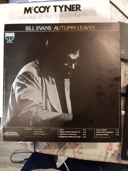 Image of Back Cover of LP - VG/VG - BILL EVANS, Autumn Leaves (Lotus; ORL 8294, Italy 1979), Strong VG, Writing on Rear Sleeve,  - 1826195E