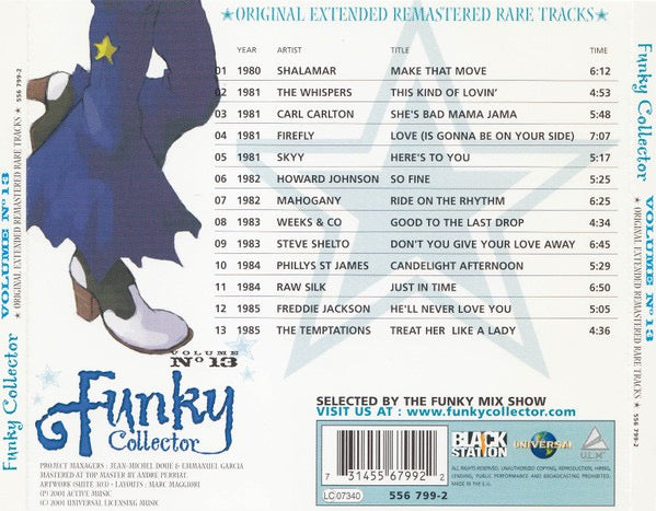 Image of Back Cover of CD - M/M - VARIOUS, Funky Collector - Volume N�13 (Airplay Records; 556 799-2, France 2001, Digipak), SEALED,  - 4256081S
