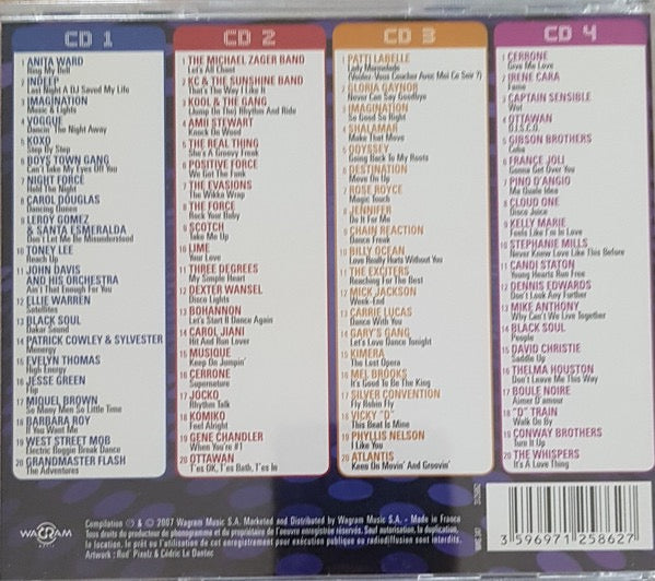 Image of Back Cover of 4xCD - VG+/VG+ - VARIOUS, Mega Disco (Wagram Music; 3134932 - 312862, France 2007, Fatbox Double Case), ,  - 1816603C