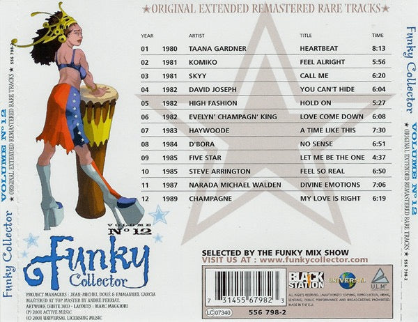 Image of Back Cover of CD - VG+/VG+ - VARIOUS, Funky Collector - Volume N 12 (Airplay Records; 556 798-2, France 2001, Digipak, Insert), Nice copy showing minimal sign of use.,  - 1816641C
