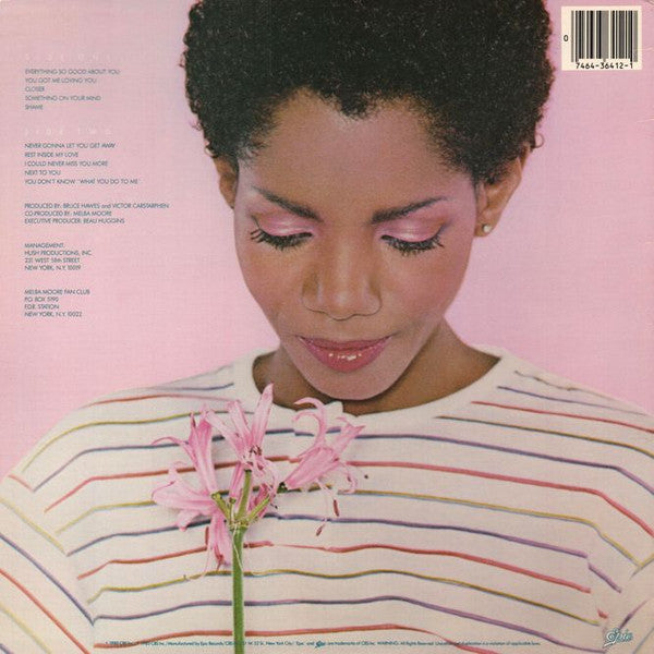 Image of Back Cover of LP - EX/EX - MELBA MOORE, Closer (Epic; JE 36412, US 1980, Picture Sleeve, Inner), Sleeve in shrinkwrap (opened).  ,  - 4046118S