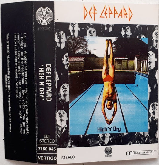 Image of Front Cover of Cassette - VG+/VG+ - DEF LEPPARD, High 'N' Dry (Vertigo; 7150 045, 	UK 1981), ,  - 1836125E