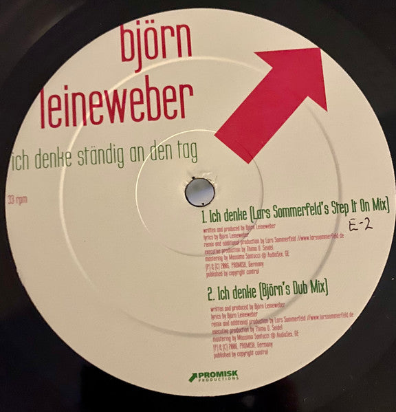 Image of Label Cover of 12" - VG/VG - BJ RN LEINEWEBER, Ich Denke (Promisk Production; PRO 02, Germany 2006, Picture Sleeve), Light marks only. Very slight warp,  - 1826451E