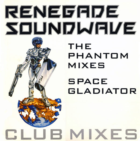 Image of Front Cover of 12" - G/VG - RENEGADE SOUNDWAVE, The Phantom Mixes / Space Gladiator (Mute; L12 MUTE 104, UK 1989, Picture Sleeve), light marks only. lots of wear to sleeve - peeling, edge wear and creasing,  - 3946226S