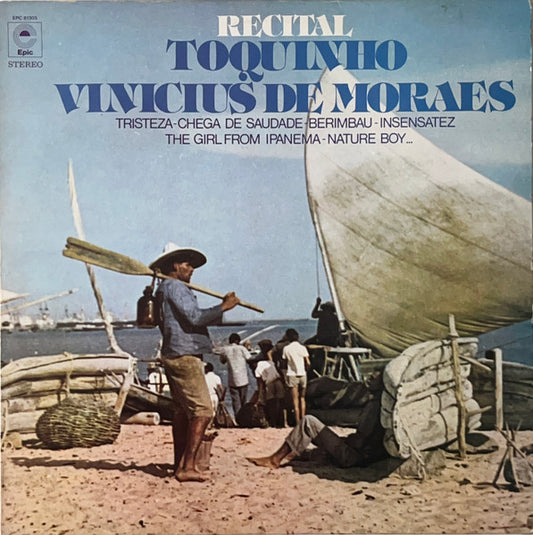Image of Front Cover of LP - VG/VG+ - TOQUINHO, VINICIUS DE MORAES, Recital Toquinho/Vinicius De Moraes (Epic; EPC 81305, France 1976, White Label Promo), Light wear to sleeve with light ringwear.,  - 1946176S