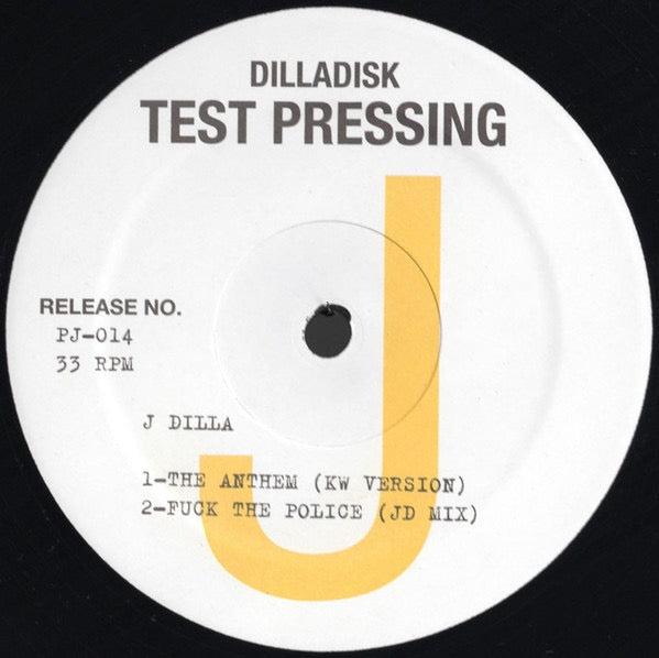 Image of Label Cover of 12" - VG+/VG+ - J DILLA, The Middle Finger (Pay Jay Productions; PJ 014, US 2016, Limited Edition of 1000), Limited Edition No 199/1000,  - 1816670C