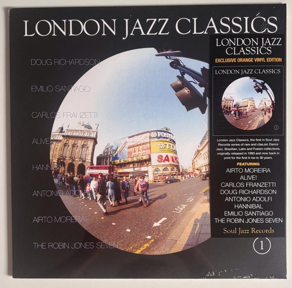 Image of Front Cover of LP - NEW/NEW - VARIOUS ARTISTS / SOUL JAZZ RECORDS PRESENTS, London Jazz Classics (Soul Jazz Records; SJRLP591C, Europe 2026 Reissue, Orange Vinyl), , London Jazz Classics originally came out in 1993 - the first album ever to be released on Soul Jazz Records. The album brought together rare and obscure dance tracks in a unique mix of jazz dance and fusion, funk, Brazilian and Latin grooves. The album was ironically titled - none of the music was from London, none of the music was t