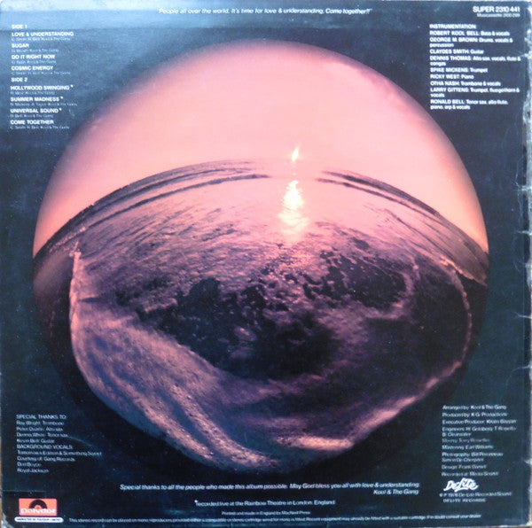 Image of Back Cover of 4924033E: LP - KOOL & THE GANG, Love & Understanding (Polydor; 2310 441, UK 1976)   VG/VG