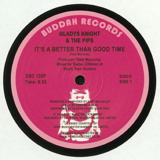 Image of Front Cover of 12" - /VG+ - GLADYS KNIGHT AND THE PIPS, It's A Better Than Good Time (Buddah Records ; DSC 130P, UK 2017), 2017 reissue,  - 1946035S