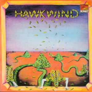 Image of Front Cover of 5144129S: LP - HAWKWIND, Hawkwind (Sunset; SLS 50374, UK 1975 Reissue, Front Laminated Single Sleeve, No Poster) Strong VG all around.  VG/VG