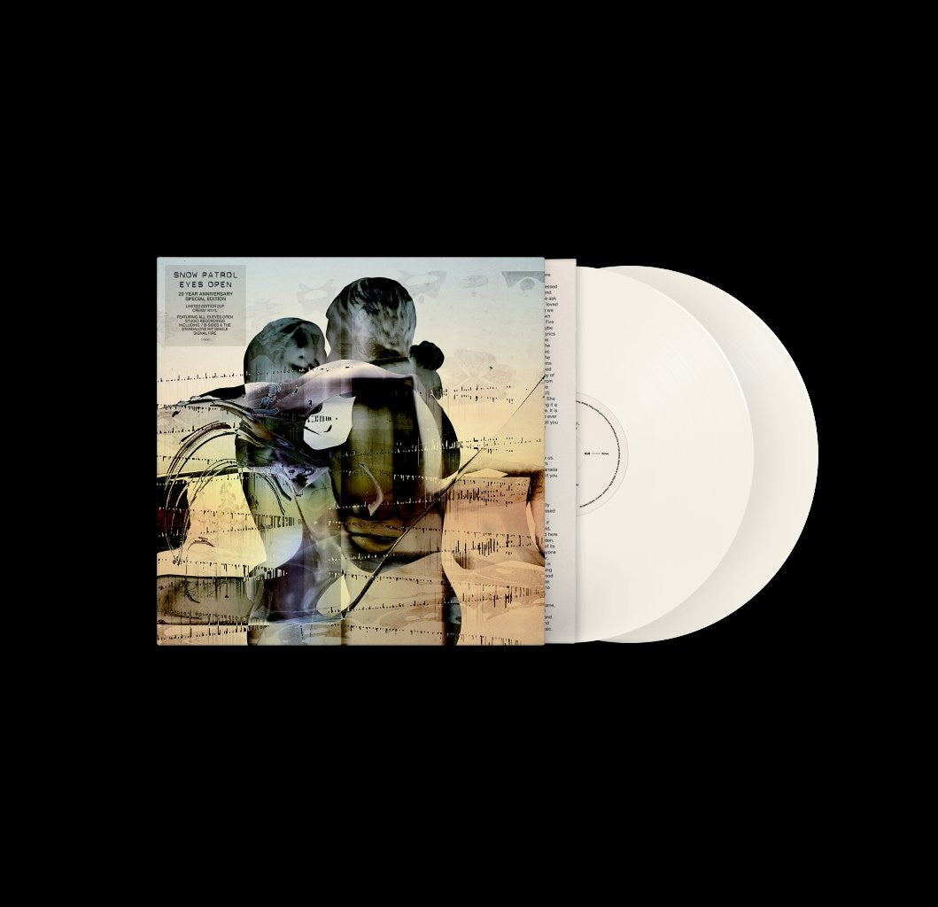 Image of Back Cover of 2xLP - NEW/NEW - SNOW PATROL, Eyes Open - 20 Year Anniversary Special Edition (UMR; 5766003, Europe 2026 Reissue, Indie Exclusive Clear 2LP), , Originally the UK’s biggest album of 2006 and certified 8x platinum, the record features the iconic ‘Chasing Cars’ alongside 5 other hit singles. This expanded 2LP edition includes all 7 B-sides from the era, plus the standalone hit ‘Signal Fire’, as well as rare fan favourites and the rarity ‘Perfect Little Secret’. Complete with new sleeve n