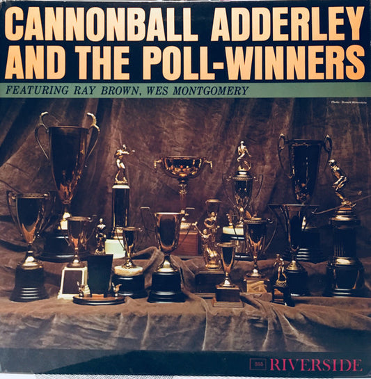Image of Front Cover of LP - VG+/VG+ - CANNONBALL ADDERLEY, Cannonball Adderley And The Poll-Winners Featuring Ray Brown And Wes Montgomery (Riverside Blue and White; RLP 355, UK 1960, Laminated Flipback Sleeve, Mono), ,  - 1826385E
