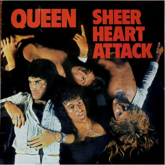 Image of Front Cover of LP - VG/G+ - QUEEN, Sheer Heart Attack (EMI; EMC 3061, UK 1974, Laminated Sleeve With Trident Logo On Rear, Inner With Two Cut Corners, 3U/4U TML-S Runouts), Light Marks only.,  - 1916071C