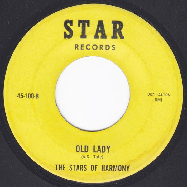 Image of Front Cover of 7" - /VG - THE STARS OF HARMONY, Old Lady / Born Again (Star Records ; 45-100, US 1970s), Light marks only, plays great. Rare deep soulful gospel!,  - 1916115C