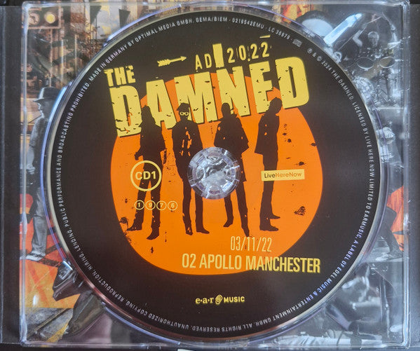 Image of Label Cover of 2xCD - EX/EX - THE DAMNED, AD   2022 (Ear Music; 0219542EMU, Europe 2024 Reissue, With DVD, Deluxe Edition, Limited Edition), SEALED,  - C