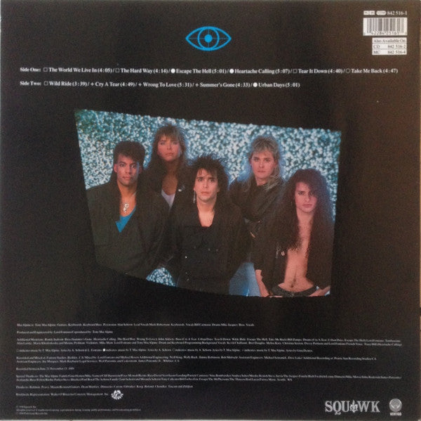 Image of Back Cover of LP - VG/VG+ - MACALPINE, Eyes Of The World (Squawk; 842 516-1, Europe 1990), ,  - 1926087E