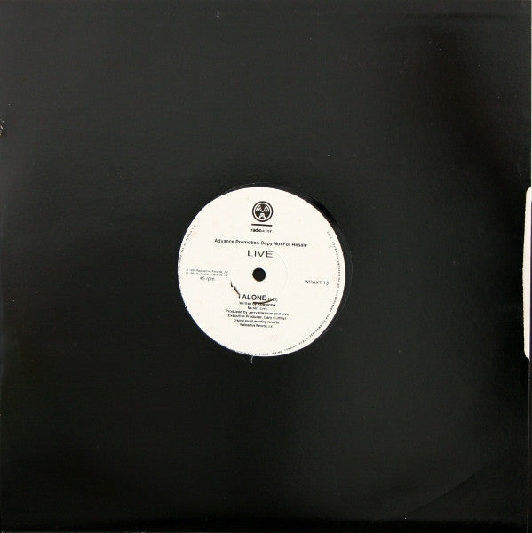 Image of Back Cover of LP - /VG - LIVE, I Alone (Radioactive; WRAXT 13, UK 1994, Promo, Plain Sleeve), ,  - 1926092E