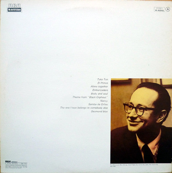 Image of Back Cover of LP - VG+/VG - PAUL DESMOND, Take Ten (RCA; PL 42045, France 1977 Reissue, Gatefold), ,  - 1926100E