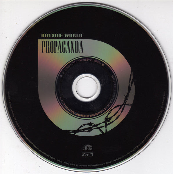 Image of Label Cover of CD - VG+/VG+ - PROPAGANDA, Outside World (ZTT; ZTT 180CD, Europe 2002), ,  - 1916164C