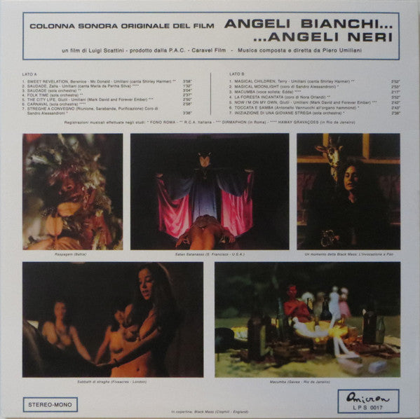 Image of Back Cover of LP - EX/EX - PIERO UMILIANI, Angeli Bianchi.... Angeli Neri (Colonna Sonora Originale Del Film) (Schema ; SCEB921 LP, Italy 2015 Reissue, With CD And Obi), Still In Opened Shrinkwrap,  - 1826479E