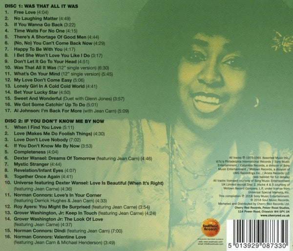 Image of Back Cover of CD - M/M - JEAN CARNE, Don't Let It Go To Your Head (The Anthology) (SoulMusic Records; SMCR 5173D, UK 2018, Jewel Case), SEALED,  - 1936059E