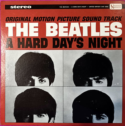 Image of Front Cover of LP - VG/VG+ - THE BEATLES, A Hard Day's Night (Original Motion Picture Sound Track) (United Artists Records; UAS 6366, US 1975 Reissue, Pasteback Sleeve, AudioMatrix Runouts), ,  - 1916202C