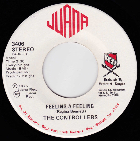 Image of Back Cover of 7" - /VG - THE CONTROLLERS, The People Want Music / Feeling A Feeling (Juana; 3406, US 1976), Light marks,  - 1926128E